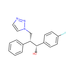 O[C@@H](c1ccc(F)cc1)[C@@H](Cn1ccnn1)c1ccccc1 ZINC000096286442