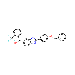 O[C@@H](c1ccc2nc(-c3ccc(OCc4ccccc4)cc3)[nH]c2c1)c1ccccc1C(F)(F)F ZINC000095591181