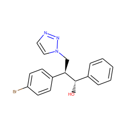 O[C@@H](c1ccccc1)[C@H](Cn1ccnn1)c1ccc(Br)cc1 ZINC000096286431