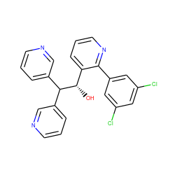 O[C@@H](c1cccnc1-c1cc(Cl)cc(Cl)c1)C(c1cccnc1)c1cccnc1 ZINC000034951277