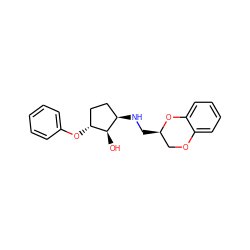 O[C@@H]1[C@H](NC[C@@H]2COc3ccccc3O2)CC[C@H]1Oc1ccccc1 ZINC000013801211