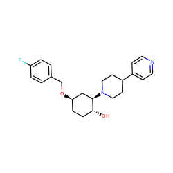 O[C@@H]1CC[C@@H](OCc2ccc(F)cc2)C[C@H]1N1CCC(c2ccncc2)CC1 ZINC000473097075