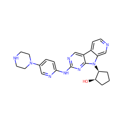 O[C@@H]1CCC[C@@H]1n1c2cnccc2c2cnc(Nc3ccc(N4CCNCC4)cn3)nc21 ZINC000169706811