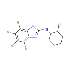 O[C@@H]1CCCC[C@@H]1Nc1nc2c(Br)c(Br)c(Br)c(Br)c2[nH]1 ZINC000143675459