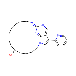 O[C@@H]1CCCCCCCN=C2N=c3c(c(-c4ccccn4)cn3CCCC1)=CN2 ZINC001772580053