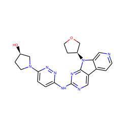 O[C@@H]1CCN(c2ccc(Nc3ncc4c5ccncc5n([C@H]5CCOC5)c4n3)nn2)C1 ZINC000169706845