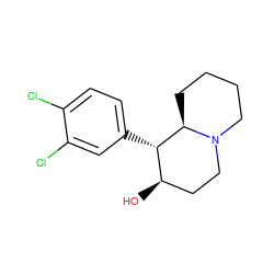 O[C@@H]1CCN2CCCC[C@@H]2[C@H]1c1ccc(Cl)c(Cl)c1 ZINC000028645435