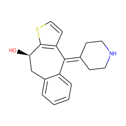 O[C@@H]1Cc2ccccc2C(=C2CCNCC2)c2ccsc21 ZINC000136688720