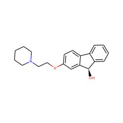 O[C@@H]1c2ccccc2-c2ccc(OCCN3CCCCC3)cc21 ZINC000026579841