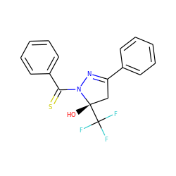 O[C@]1(C(F)(F)F)CC(c2ccccc2)=NN1C(=S)c1ccccc1 ZINC000000711922