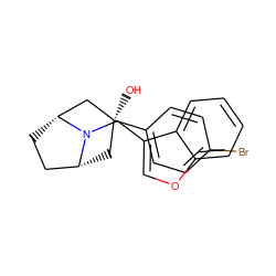 O[C@]1(c2ccc(Br)cc2)C[C@@H]2CC[C@H](C1)N2Cc1coc2ccccc12 ZINC000101185403