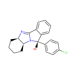 O[C@]1(c2ccc(Cl)cc2)c2ccccc2C2=N[C@@H]3CCCC[C@@H]3N21 ZINC000013491110