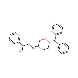 O[C@H](CN[C@H]1CC[C@@H](C(c2ccccc2)c2ccccc2)OC1)c1ccccc1 ZINC000071316491