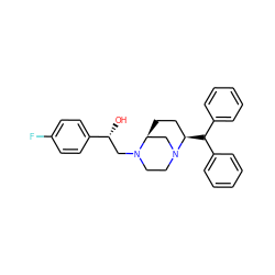 O[C@H](CN1CCN2C[C@@H]1CC[C@H]2C(c1ccccc1)c1ccccc1)c1ccc(F)cc1 ZINC000029056433