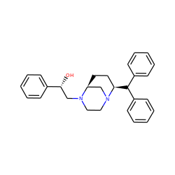 O[C@H](CN1CCN2C[C@@H]1CC[C@H]2C(c1ccccc1)c1ccccc1)c1ccccc1 ZINC000029056516