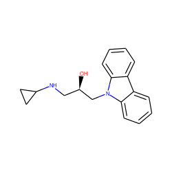 O[C@H](CNC1CC1)Cn1c2ccccc2c2ccccc21 ZINC000000129528