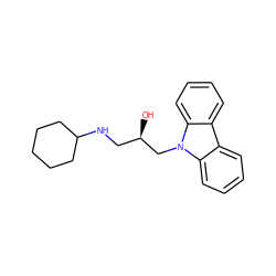 O[C@H](CNC1CCCCC1)Cn1c2ccccc2c2ccccc21 ZINC000000133758