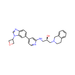 O[C@H](CNc1cc(-c2ccc3ncn(C4COC4)c3c2)ccn1)CN1CCc2ccccc2C1 ZINC000220905659