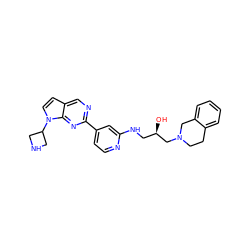 O[C@H](CNc1cc(-c2ncc3ccn(C4CNC4)c3n2)ccn1)CN1CCc2ccccc2C1 ZINC000219777696