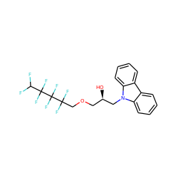 O[C@H](COCC(F)(F)C(F)(F)C(F)(F)C(F)F)Cn1c2ccccc2c2ccccc21 ZINC000002274236