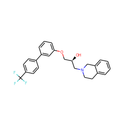 O[C@H](COc1cccc(-c2ccc(C(F)(F)F)cc2)c1)CN1CCc2ccccc2C1 ZINC000219743069