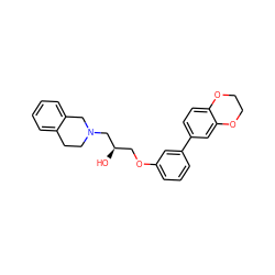 O[C@H](COc1cccc(-c2ccc3c(c2)OCCO3)c1)CN1CCc2ccccc2C1 ZINC000218390067