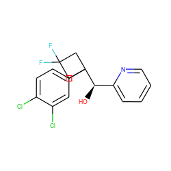 O[C@H](c1ccccn1)C1(c2ccc(Cl)c(Cl)c2)CC(F)(F)C1 ZINC000144529973