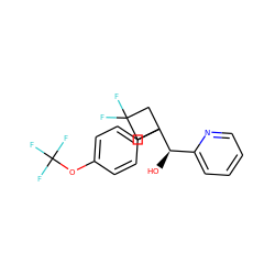 O[C@H](c1ccccn1)C1(c2ccc(OC(F)(F)F)cc2)CC(F)(F)C1 ZINC000205439823