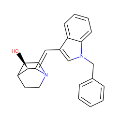 O[C@H]1/C(=C/c2cn(Cc3ccccc3)c3ccccc23)N2CCC1CC2 ZINC000028826478