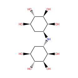 O[C@H]1[C@@H](N[C@H]2C[C@H](O)[C@@H](O)[C@H](O)[C@@H]2O)C[C@@H](O)[C@H](O)[C@H]1O ZINC000299830348