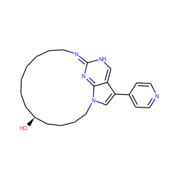 O[C@H]1CCCCCCCN=C2N=c3c(c(-c4ccncc4)cn3CCCC1)=CN2 ZINC001772626091