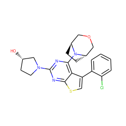 O[C@H]1CCN(c2nc(N3[C@H]4CC[C@H]3COC4)c3c(-c4ccccc4Cl)csc3n2)C1 ZINC000653767475