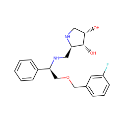 O[C@H]1CN[C@H](CN[C@@H](COCc2cccc(F)c2)c2ccccc2)[C@H]1O ZINC000040538345