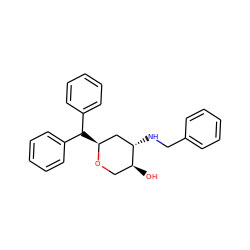 O[C@H]1CO[C@@H](C(c2ccccc2)c2ccccc2)C[C@@H]1NCc1ccccc1 ZINC000013648544