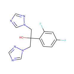 OC(Cn1cncn1)(Cn1cncn1)c1ccc(F)cc1F ZINC000000004009