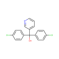 OC(c1ccc(Cl)cc1)(c1ccc(Cl)cc1)c1cccnc1 ZINC000004716437