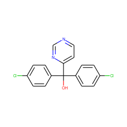 OC(c1ccc(Cl)cc1)(c1ccc(Cl)cc1)c1ccncn1 ZINC000027425993