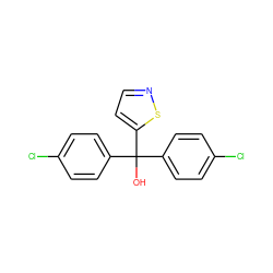 OC(c1ccc(Cl)cc1)(c1ccc(Cl)cc1)c1ccns1 ZINC000006321960