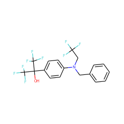 OC(c1ccc(N(Cc2ccccc2)CC(F)(F)F)cc1)(C(F)(F)F)C(F)(F)F ZINC000038149644