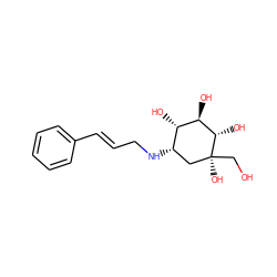 OC[C@@]1(O)C[C@H](NC/C=C/c2ccccc2)[C@H](O)[C@@H](O)[C@@H]1O ZINC000299818397