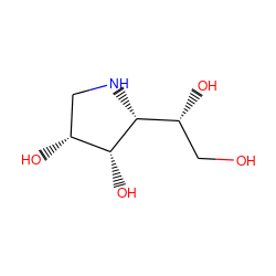 OC[C@@H](O)[C@H]1NC[C@@H](O)[C@H]1O ZINC000005600741