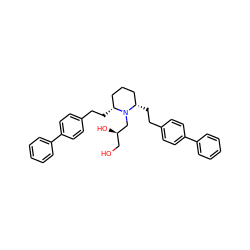 OC[C@@H](O)CN1[C@H](CCc2ccc(-c3ccccc3)cc2)CCC[C@@H]1CCc1ccc(-c2ccccc2)cc1 ZINC000103297279