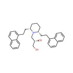 OC[C@@H](O)CN1[C@H](CCc2cccc3ccccc23)CCC[C@@H]1CCc1cccc2ccccc12 ZINC000103297274