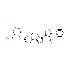 OC[C@@H]1COCCN1Cc1ccc2c(c1)CCc1c-2noc1-c1noc(-c2ccccc2)c1C(F)(F)F ZINC000142673523