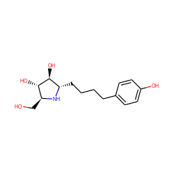 OC[C@@H]1N[C@@H](CCCCc2ccc(O)cc2)[C@H](O)[C@H]1O ZINC000299836015