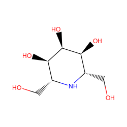 OC[C@@H]1N[C@H](CO)[C@@H](O)[C@@H](O)[C@H]1O ZINC000100806182