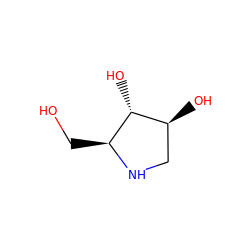 OC[C@@H]1NC[C@H](O)[C@H]1O ZINC000001492251