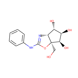 OC[C@]12OC(Nc3ccccc3)=N[C@@H]1[C@H](O)[C@@H](O)[C@H]2O ZINC000253634842