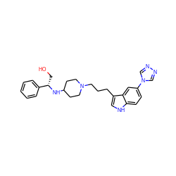 OC[C@H](NC1CCN(CCCc2c[nH]c3ccc(-n4cnnc4)cc23)CC1)c1ccccc1 ZINC000013765983