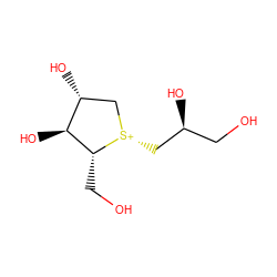 OC[C@H](O)C[S@@+]1C[C@@H](O)[C@H](O)[C@H]1CO ZINC000071754211